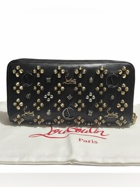 Christian Louboutin Panettone Studded Spikes  Wallet Authentic